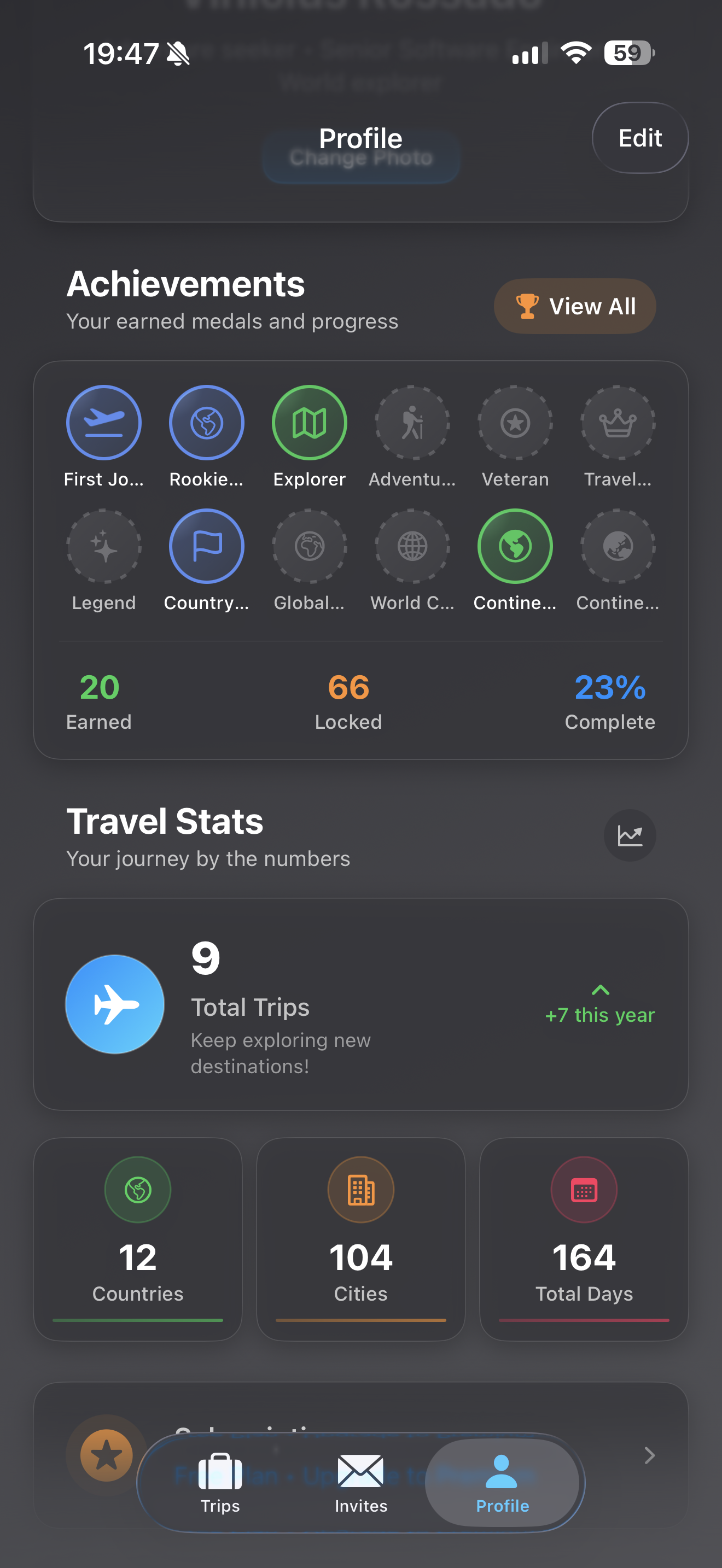 Travel App screenshot 1